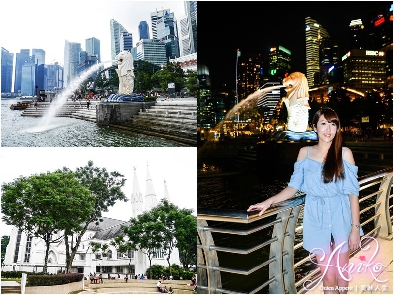 【新加坡自由行】5天4夜新加坡自由行~魚尾獅公園 x 聖安德列教堂。新加坡必去景點！水舞燈光秀最佳觀賞地